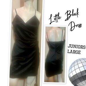 Elegant Satin Black Dress